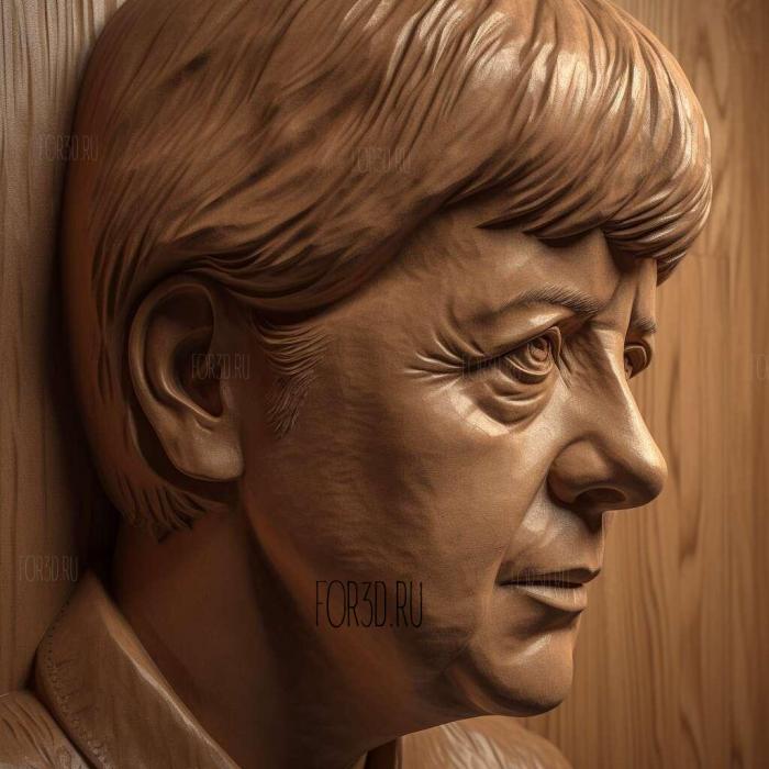 Angela Merkel 3 3d stl модель для ЧПУ